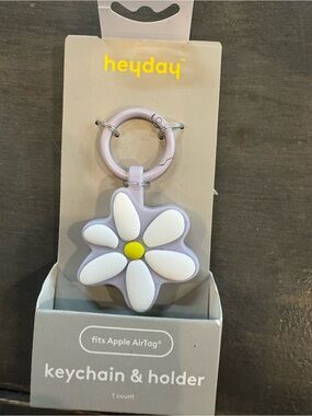 heyday Silver Daisy Tassel Keychain Set